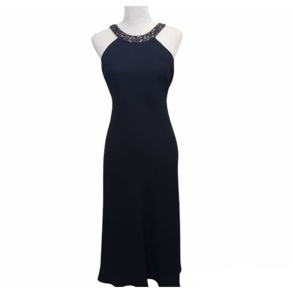 Jones New York Dresses & Skirts - Jones New York beaded & sequin silk collar cocktail dress woman's size 6